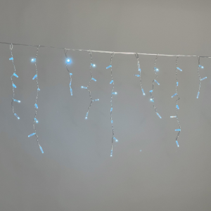 Светодиодная бахрома 3,1*0,5 м., 120 LED, небесно-голубая, статика, прозрачный провод ПВХ, LTC (PIL120CAP-10-2SB)