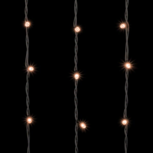 Светодиодный занавес с колпачком 2*3 м., 600 экстра теплых белых LED ламп, каучуковый черный провод, IP65, Beauty led (LL602-1-2EWW) в Санкт-Петербурге