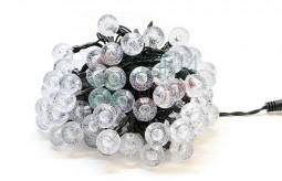 Светодиодная гирлянда шарики Пузырьки 10 м., 220V., 100 RGB LED ламп 23 мм., коннектор, черный ПВХ, Beauty Led (PCS-100B-RGB)