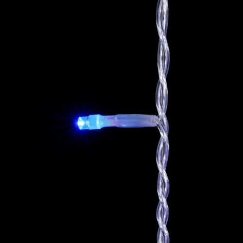 Светодиодная бахрома 4,9*0,5 м., 240 синих LED ламп, мерцание, прозрачный провод ПВХ, Beauty Led (PIL240BLW-10-2B)