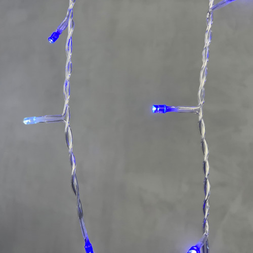 Светодиодная бахрома 4,9*0,5 м., 240 синих LED ламп, мерцание, прозрачный провод ПВХ, Beauty Led (PIL240BLW-10-2B)