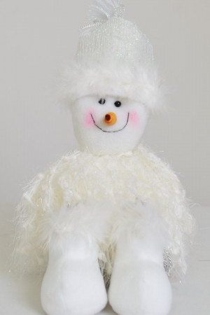 Украшение Снеговик. Мохнатый белый (21714)