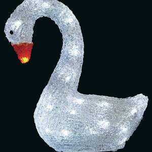 Светодиодная фигура Лебедь 30 см., 24V, 32 холодных белых LED ламп, Beauty Led (L-A-X001A)