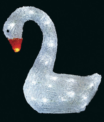 Светодиодная фигура Лебедь 30 см., 24V, 32 холодных белых LED ламп, Beauty Led (L-A-X001A)