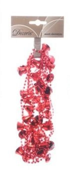 Бусы пластиковые 270 см, красные колокольчики, Kaemingk (000522/2)