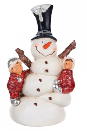 Фигура Снеговик с детьми 29 см., ЕлкиТорг (НФ278)