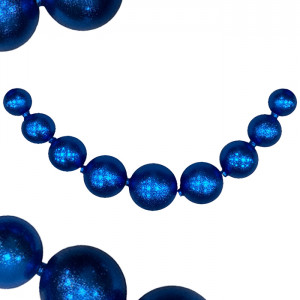 Украшение для высотной ёлки Бусы Искристые., 265 см, пластиковые, синий, ПромЕлка, (БИП-265Blue)