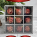 Набор пластиковых шаров Рандеву 80 мм., 9 шт., красный с золотом, Christmas DeLuxe (87799)