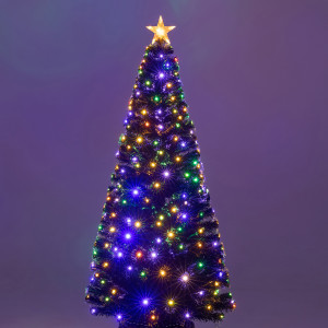 Оптоволоконная елка с LED лампочками Праздничная 120 см., пвх, контроллер (Т2206В-120)