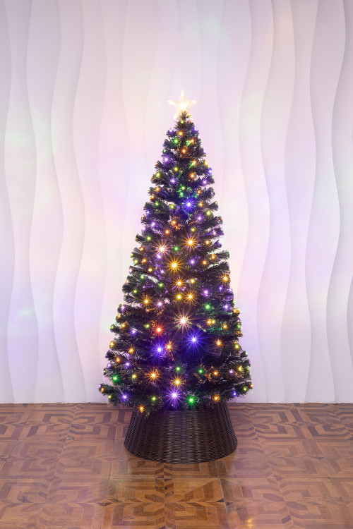 Оптоволоконная елка с LED лампочками Праздничная 120 см., пвх, контроллер (Т2206В-120)