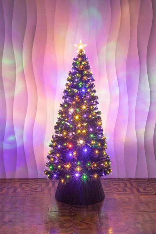 Оптоволоконная елка с LED лампочками Праздничная 120 см., пвх, контроллер (Т2206В-120)