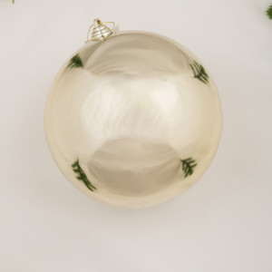 Шар пластиковый глянцевый 200 мм., жемчужный, ЕлкиТорг (150611)