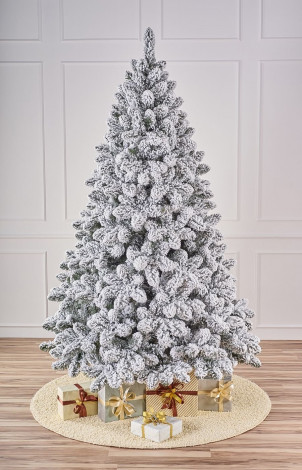 Искусственная ель Амурская заснеженная 180 см., мягкая хвоя, Max Christmas (ЕЗА18)