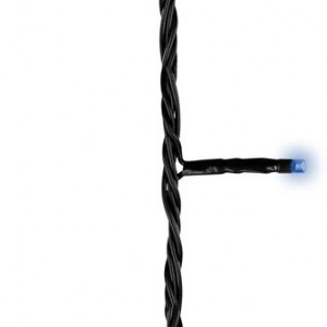 Светодиодная гирлянда с контроллером 6 м, 220V., 80 синих LED ламп, черный ПВХ, Kaemingk (494113)