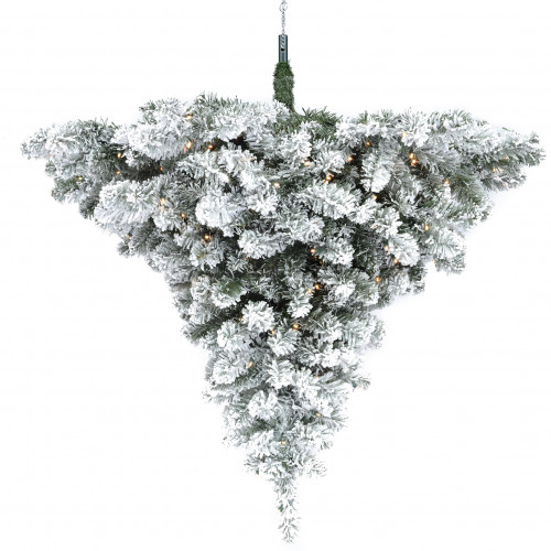 Декор люстра праздничная заснеженная 90 см., 48 LED лампы, Black Box (74404)