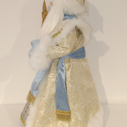 Дед Мороз под елку в голубой шубе и белой шапке 50 см., Christmas DeLuxe (84676)