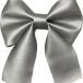 Елочное украшение Бант, 240 мм., серебро, Эко-кожа, ПромЕлка (БТ5-240SILVER)