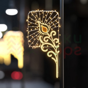 Светодиодная консоль Золотое перо 77*155 см., 220В, Conso (KPF-027-L001)