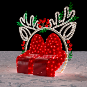 Светодиодная фигура из мишуры Скамейка Олененок 190 см., Сад Радости (SR071)