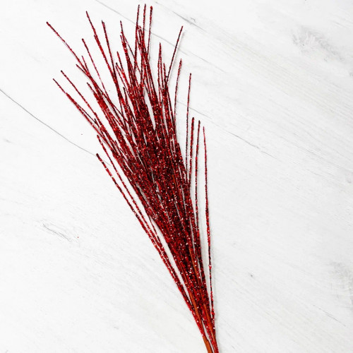 Ветвь Новогодняя красная 80 см., Christmas DeLuxe (89148)