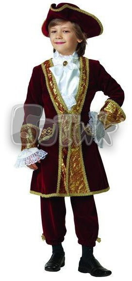 Карнавальный костюм Вельможа, рост 128-134, размер 32, бордо (901-32) в Белгороде