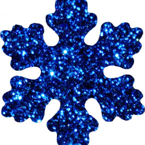 Снежинка из пенофлекса Облачко 100 мм., синий, ПромЕлка (CO-100BLUE)