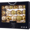 Набор стеклянных шаров  Брызги шампанского mix, золотой, жемчужный, 42 шт, Kaemingk (149301) 