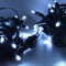 Светодиодная нить 100 холодных белых LED ламп, 10 м., 220В, статика, черный резиновый провод, Teamprof (TPF-S10C-220V-RB/W)