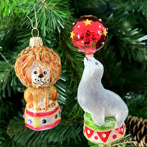 Набор стеклянных игрушек Циркачи, 2 шт., Irena CO (62366)