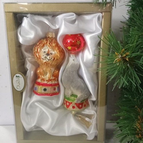 Набор стеклянных игрушек Циркачи, 2 шт., Irena CO (62366)