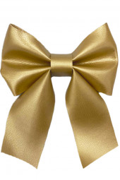 Елочное украшение Бант, 240 мм., золото, Эко-кожа, ПромЕлка (БТ5-240-GOLD)