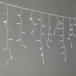 Светодиодная бахрома 3,1*0,5 м., 120 LED, холодный белый, статика, белый провод каучук, LTC (ECO120-8-2W)