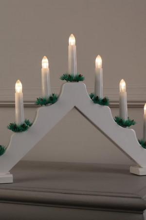 Светодиодная Рождественская горка 39×29× 4.5 см., дерево, 220 В, Luazon Lighting (4357282)
