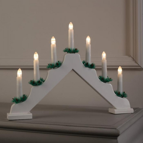 Светодиодная Рождественская горка 39×29× 4.5 см., дерево, 220 В, Luazon Lighting (4357282)