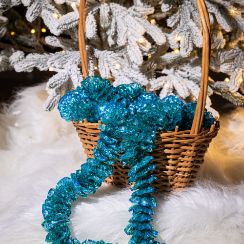 Мишура Волна д.50 мм., дл.2 м.,бирюза, КАЗ КОМ (Г-282/бирюза)