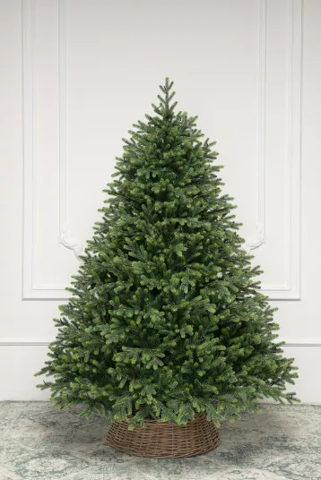 Искусственная елка Венецианская 240 см., 590 теплых белых LED ламп, Литая хвоя+ПВХ, ЕлкиТорг (221240)