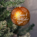 Стеклянный шар Ретро 95 мм.,золотой,  Ёлочка (С693/1)