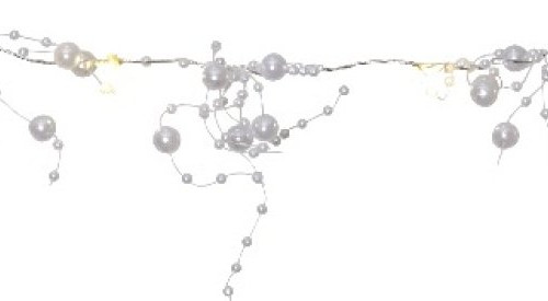 Гирлянда String Pearls Жемчужина, на батарейках, теплое белое свечение (728-34)