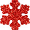 Снежинка из пенофлекса Облачко 100 мм., красный, ПромЕлка (CO-100RED)