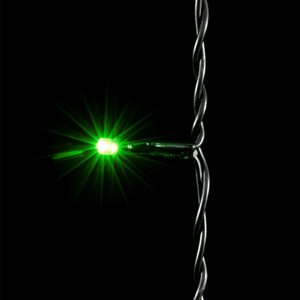 Светодиодный занавес 2*1 м., 200 зеленых LED ламп, черный провод ПВХ, Beauty Led (PCL202-11-2G)
