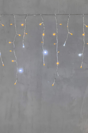 Светодиодная бахрома 4,9*0,5 м., 240 желтых LED ламп, мерцание, прозрачный провод ПВХ, Beauty Led (PIL240BLW-10-2Y)