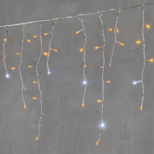 Светодиодная бахрома 4,9*0,5 м., 240 желтых LED ламп, мерцание, прозрачный провод ПВХ, Beauty Led (PIL240BLW-10-2Y) в Санкт-Петербурге