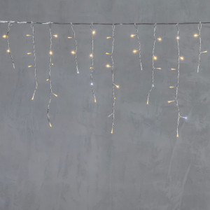 Светодиодная бахрома 3,1*0,5 м., 150 теплых белых LED ламп, мерцание, прозрачный провод ПВХ, LTC (PIL150BLW-10-2WW)