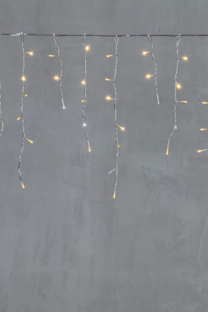 Светодиодная бахрома 3,1*0,5 м., 150 теплых белых LED ламп, мерцание, прозрачный провод ПВХ, LTC (PIL150BLW-10-2WW)