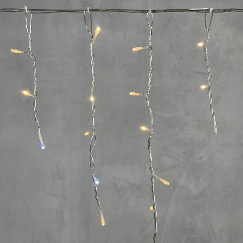 Светодиодная бахрома 3,1*0,5 м., 150 теплых белых LED ламп, мерцание, прозрачный провод ПВХ, LTC (PIL150BLW-10-2WW) в Санкт-Петербурге