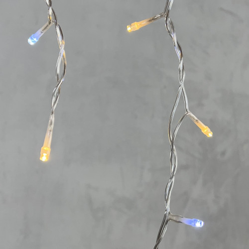 Светодиодная бахрома 3,1*0,5 м., 150 теплых белых LED ламп, мерцание, прозрачный провод ПВХ, LTC (PIL150BLW-10-2WW) в Санкт-Петербурге