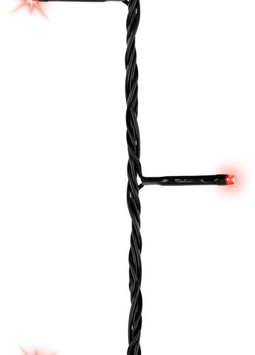 Светодиодная гирлянда с контроллером 9 м, 220V., 120 красных LED ламп, черный ПВХ, Kaemingk (494117)