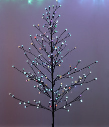 Светодиодная флористика Светодиодное дерево 1.8 м., 220V, 216 RGB мерцающих LED ламп, черный провод, Beauty Led (LC176L-U216C-136)
