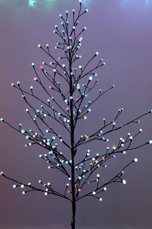 Светодиодная флористика Светодиодное дерево 1.8 м., 220V, 216 RGB мерцающих LED ламп, черный провод, Beauty Led (LC176L-U216C-136)