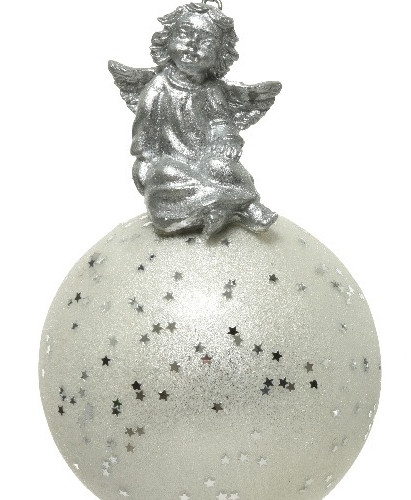 Шар стеклянный Парящий Ангел h-12 см., Kaemingk (030097) 